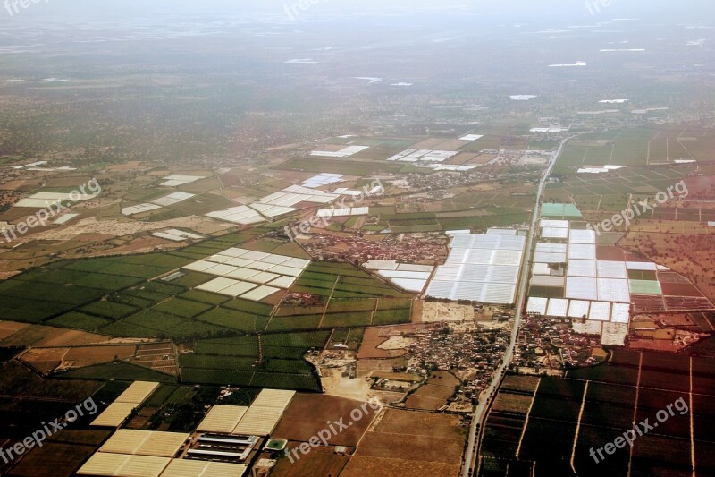 Agadir Landing Overview Fields Strawberry Greenhouse