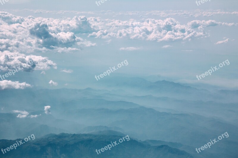 Clouds Mountains Sky White Overview