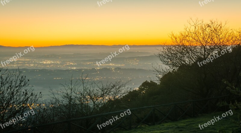 Landscape Dawn Italy Nocturne Free Photos