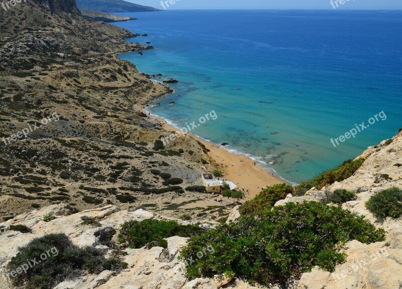 Crete Matala Red Beach Greek Island Vacations