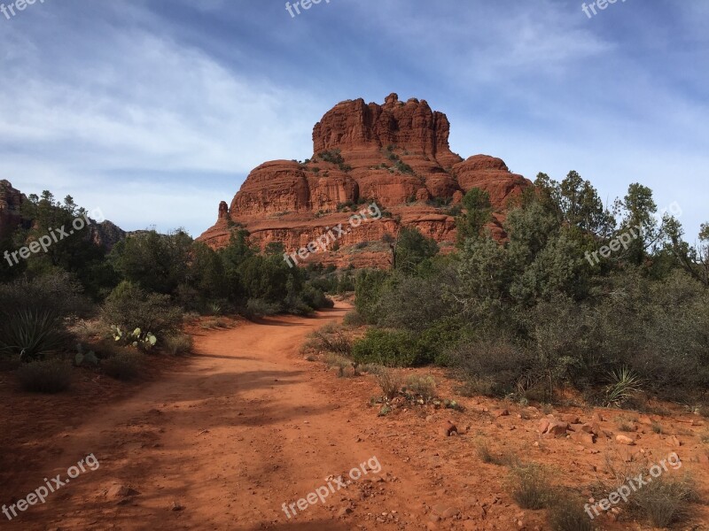 Sedona Red Rock Trail Erosion Weathered