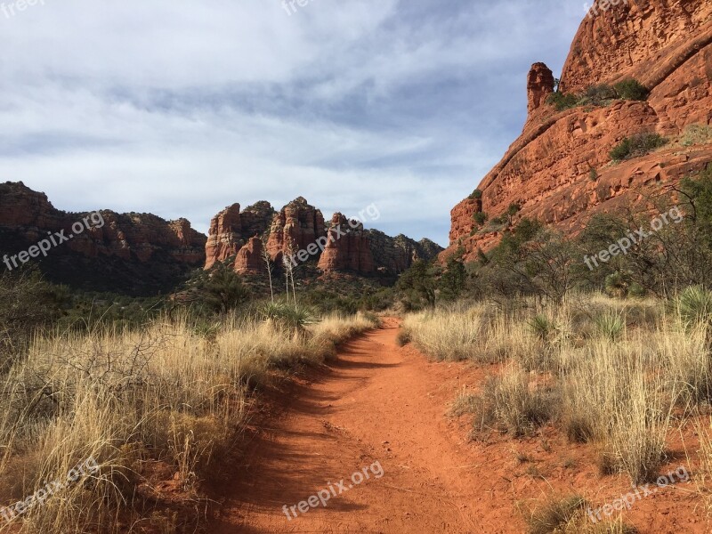 Sedona Red Rock Trail Erosion Weathered