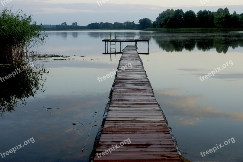 Lake Bridge The Silence Water Peace Of Mind