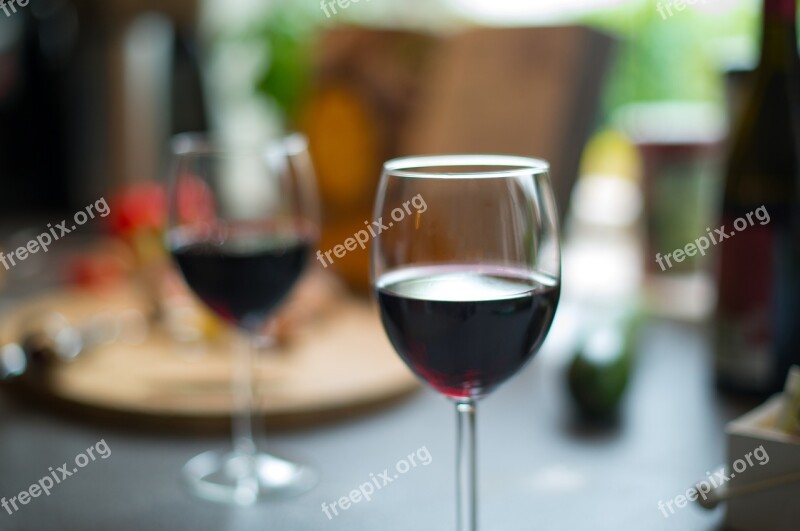 Red Wine Glasses Glass Drink