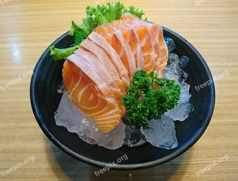 Salmon Sashimi Fish Japanese Food Free Photos