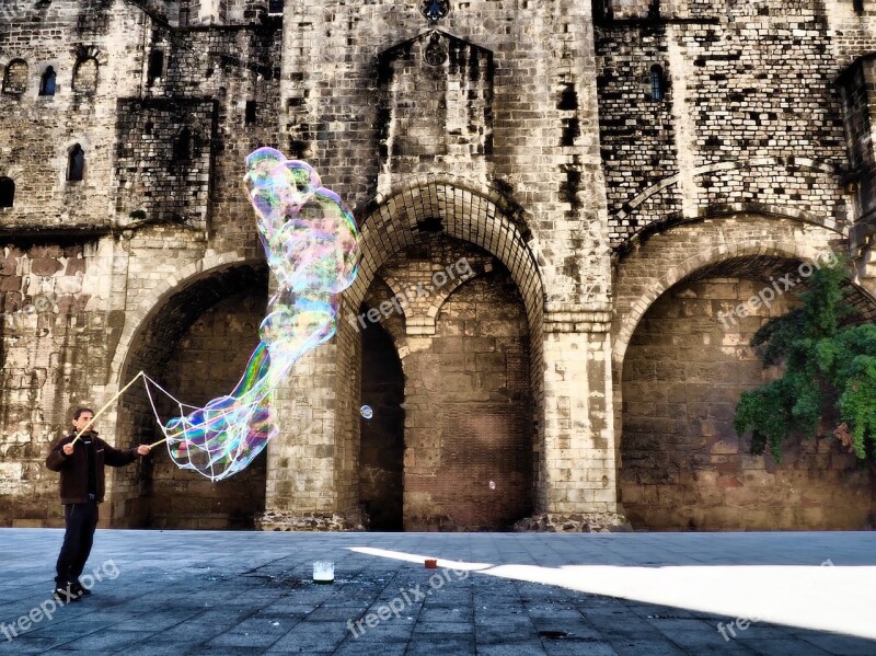 Soap Bubbles Artist Big Street Artist Barcelona