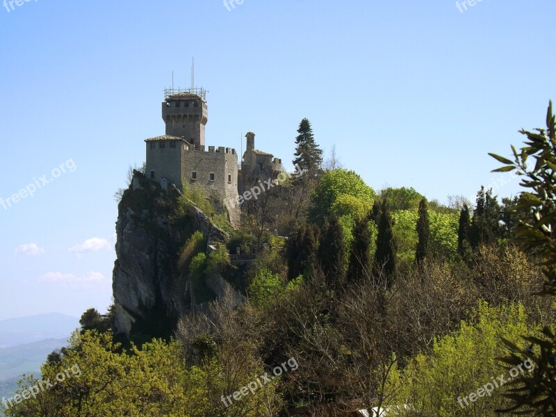 San Marino Mount Titanium Castle Free Photos