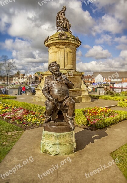 Falstaff Shakespeare Stratford Upon Avon Statue Ancient