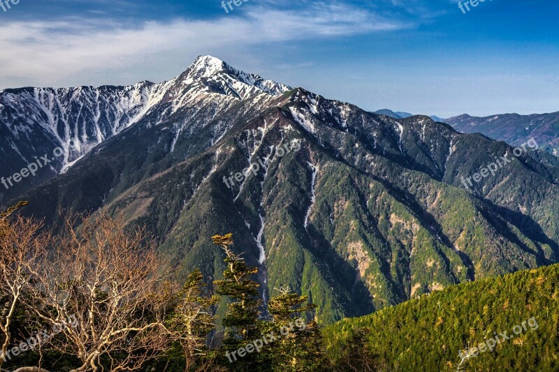 Mountain Kitadake Japan The Second Highest Peak Straddles The Border Between The Southern Alps May