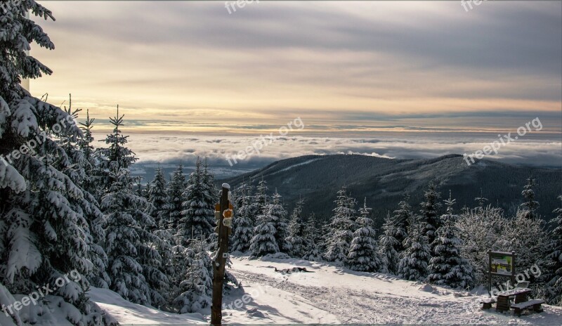 The Giant Mountains St Peter Winter Sunset