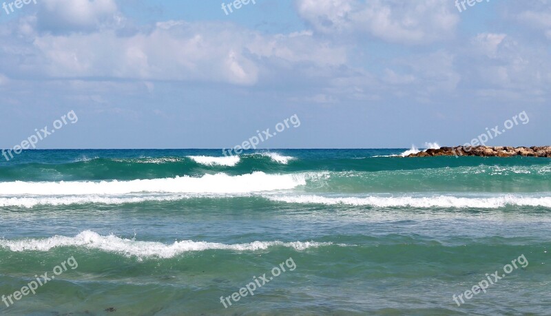 Israel Netanya Sea Beach Wave