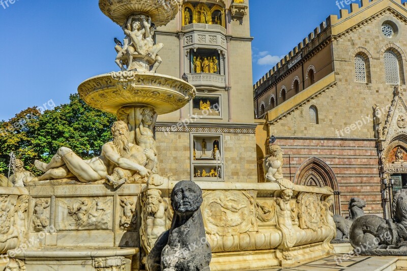 Sicily Messina Sculpture Statue Fountain