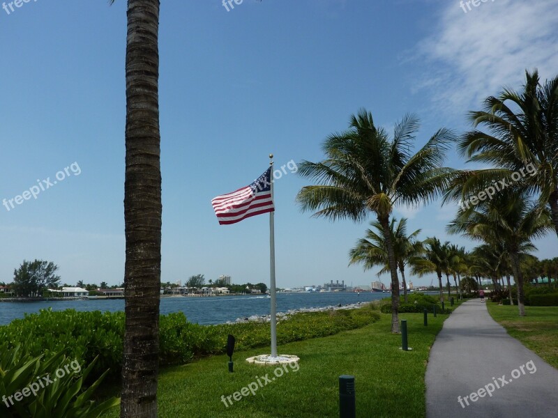 American Flag Seaside Park Sky Outdoor