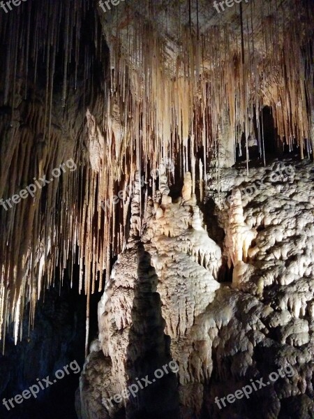 Stalactite Stalagmite Cave Underground Limestone