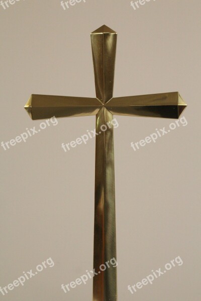 Cross Gold Crucifix Symbol Religion