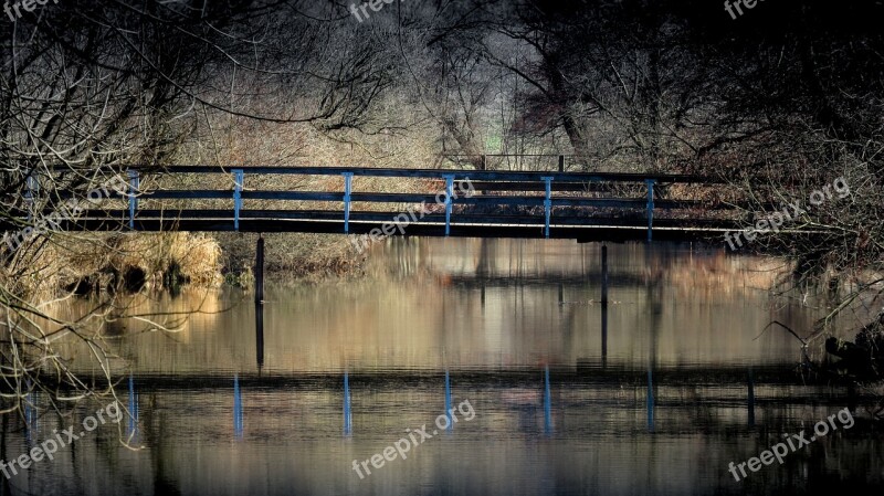 Bridge Landscape Park Water Pond