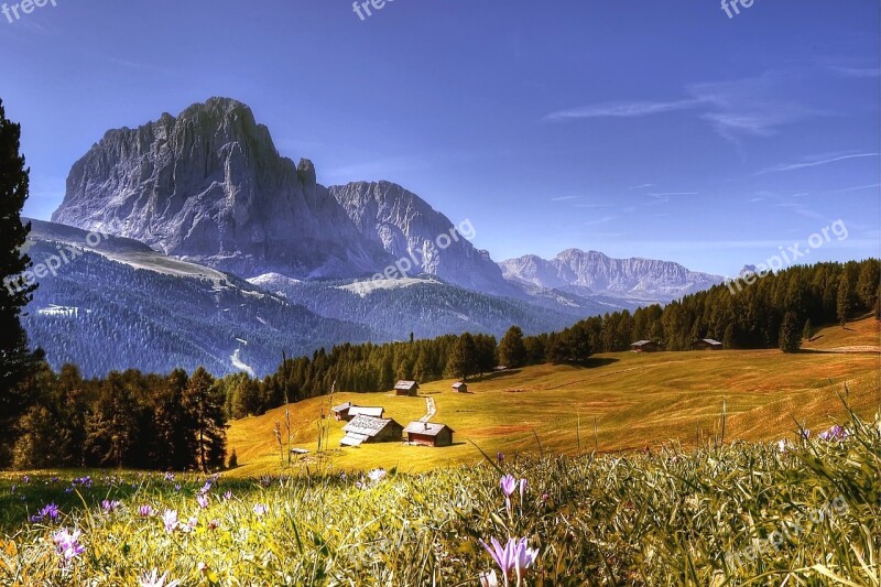 Dolomites Mountains Italy South Tyrol View