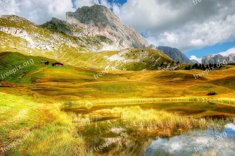 Dolomites Mountains Italy South Tyrol View