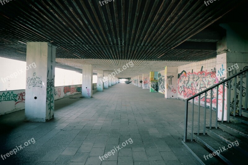 Underpass Stadium Abandoned Urban Building