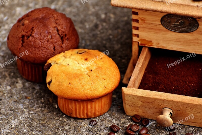 Grinder Coffee Muffins Cake Coffee Beans