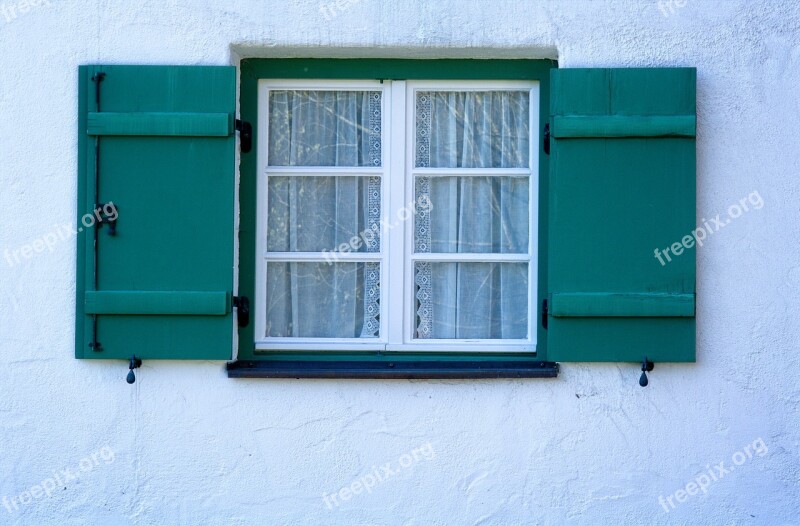 Window Old Folding Shutters Shutter Atmosphere