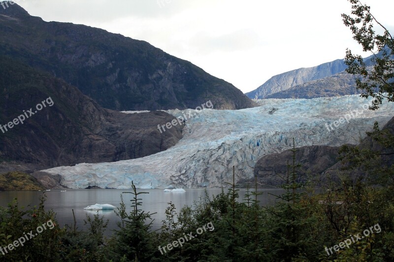 Glacier Mendenhall Alaska Landscape Juneau