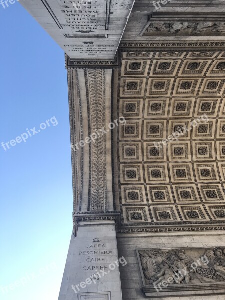 Triumphal Arch Paris France Architecture Free Photos