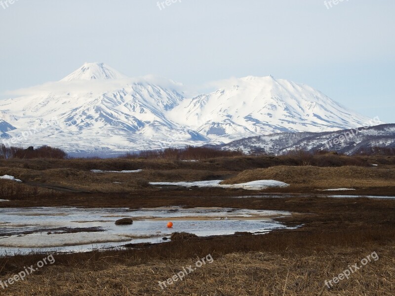 Volcanoes Spring Tundra A Balloon Snow