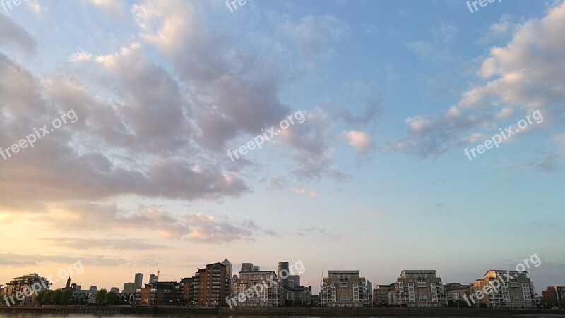 London Bluesky Thames Cloud Sky