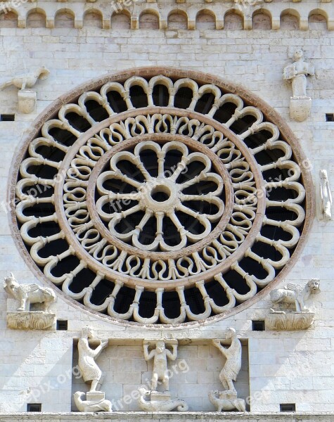 Assisi Cathedral San Rufino Rose Window Church