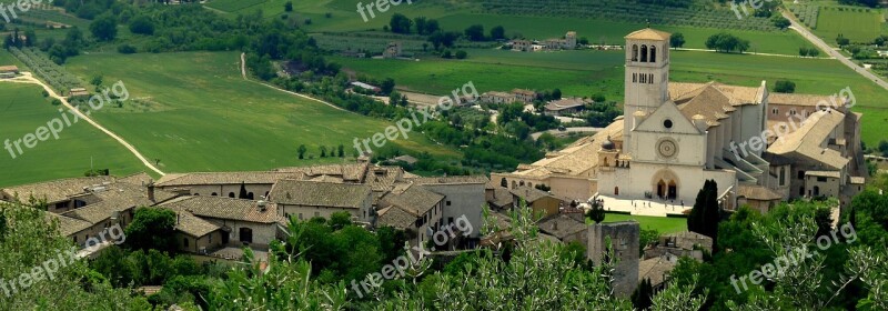 Assisi Landscape San Francesco Basilica Francis