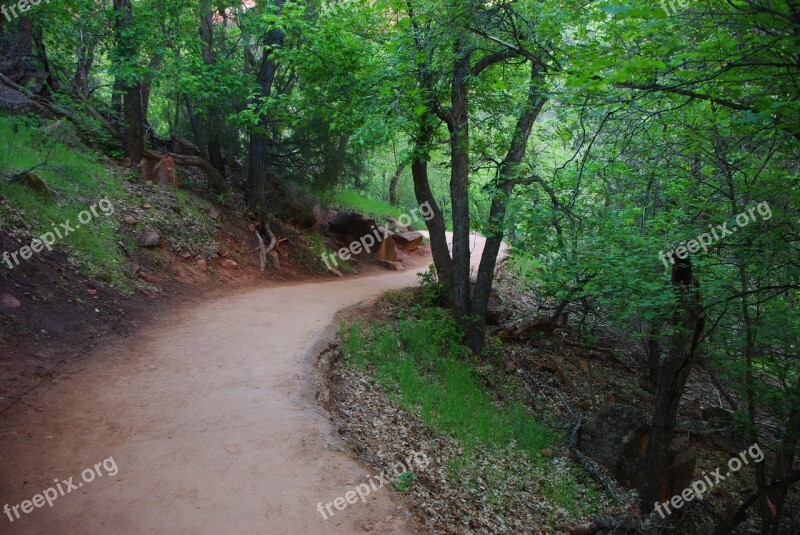 Zion National Park Path National Park Utah Nature