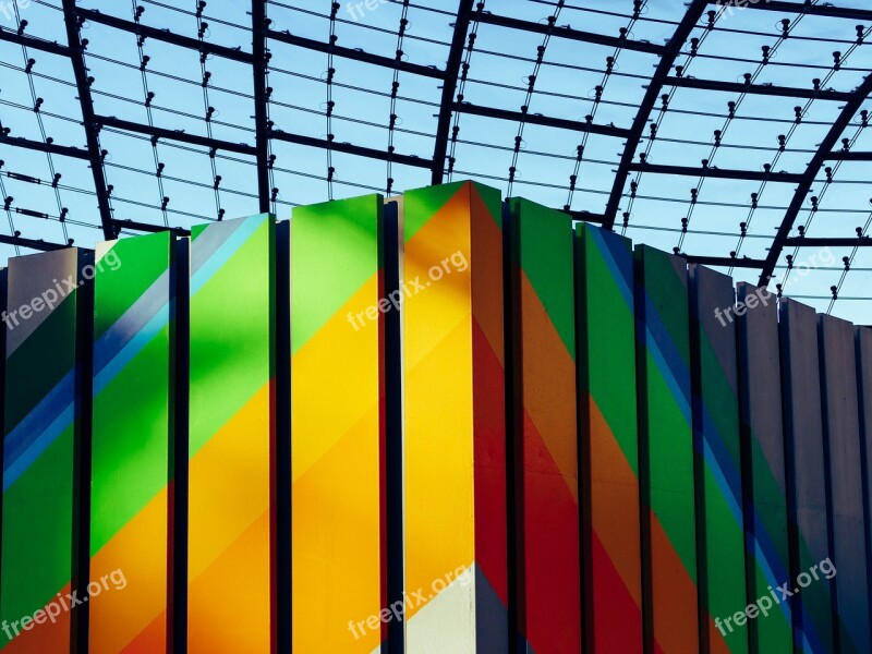 Glass Roof Construction Color Art Facade