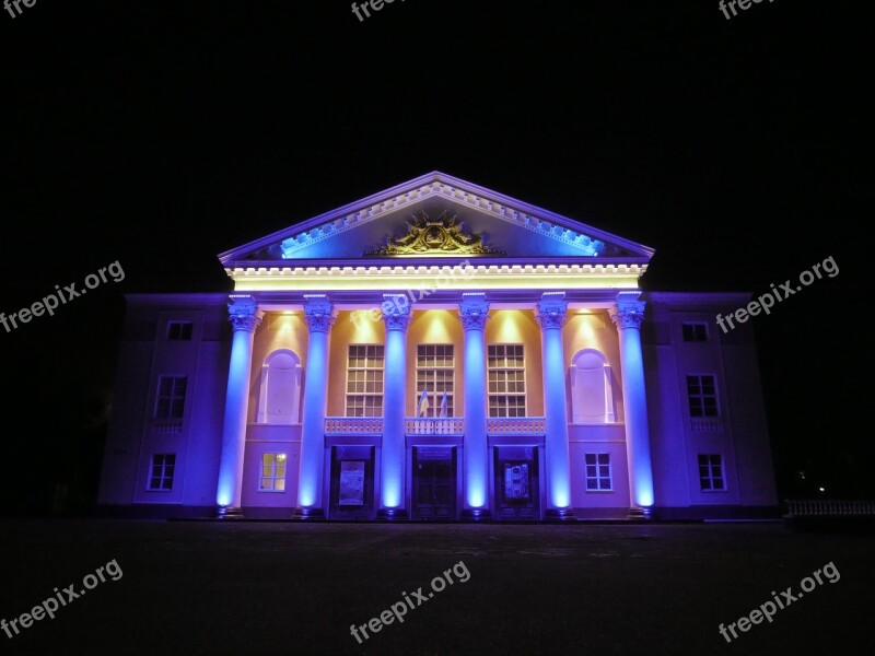 Theatre Night The Façade Of The Baroque Free Photos