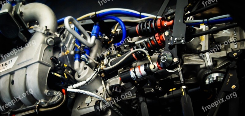 Racing Car Engine Engine Mechanical Auto Racing Car