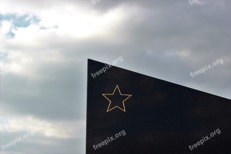 Socialist Monument Gold Star Black Marble Pilot Free Photos