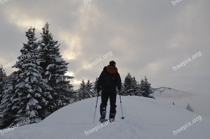 Snowshoeing Hiking Snow Winter Hike