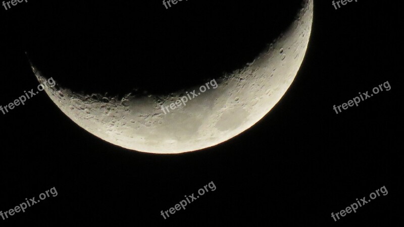 Moon Night Sky Half Moon Free Photos