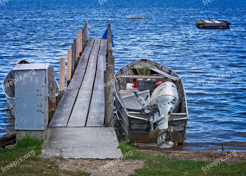 Boat Jetty Fishing Boat Boardwalk Pier