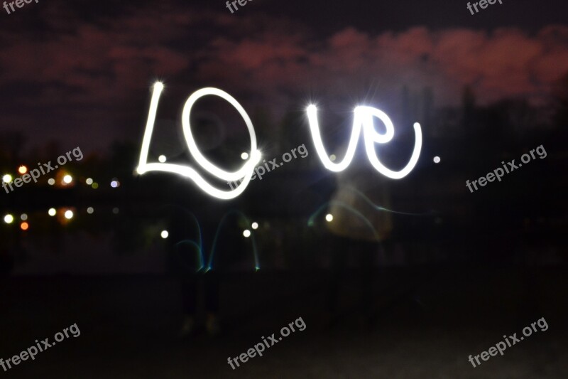 Love Night Light Inscriptions Free Photos