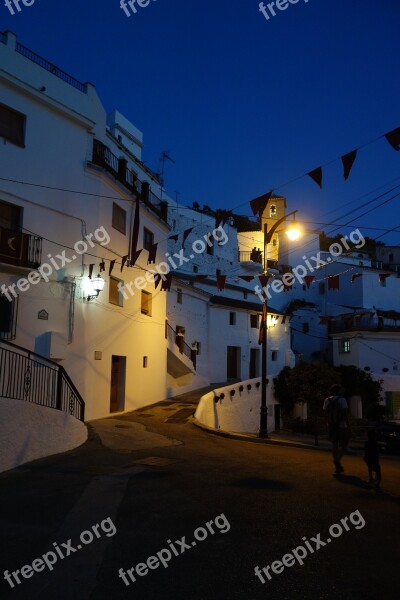 Night Andalusia Floor Lamp Blue White