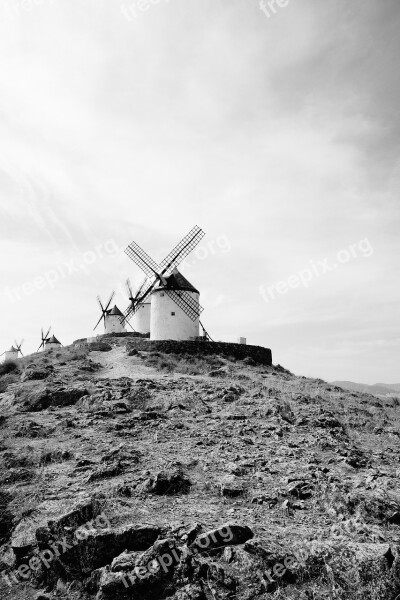 Mill Andalusia Don Quixote Free Photos