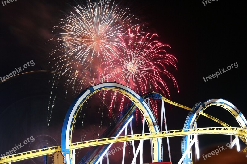 Fireworks Fair Roller Coaster Folk Festival Year Market