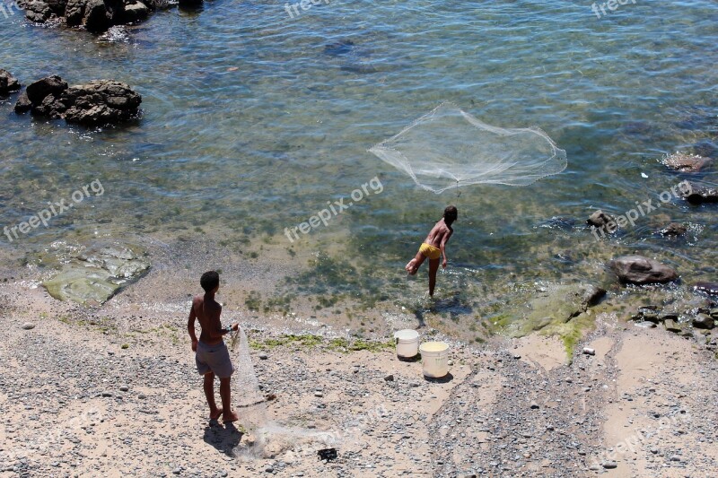 Children Fishing Web Water Nature