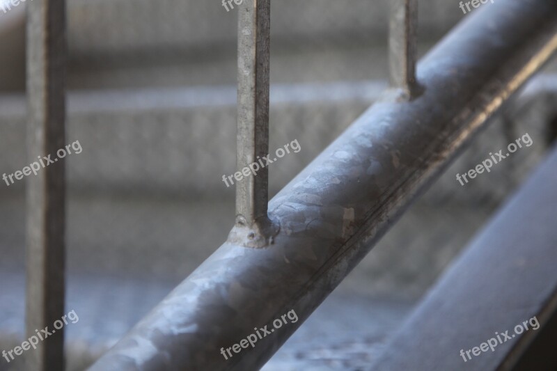 Bars Silver Metal Stairs Outside