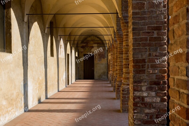 Porch Columns Ancient Borgo Portici