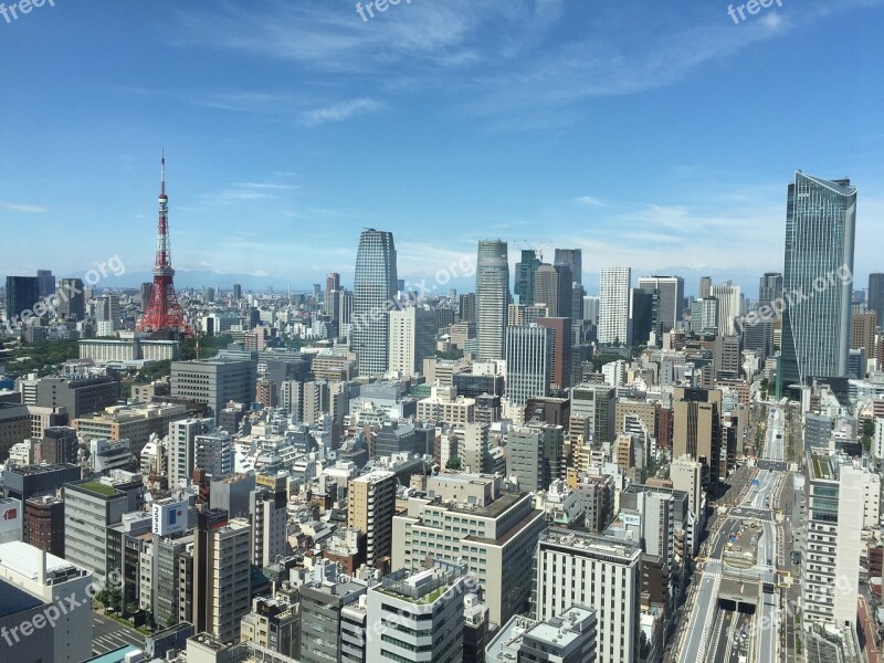 Tokyo Red Tower City Free Photos