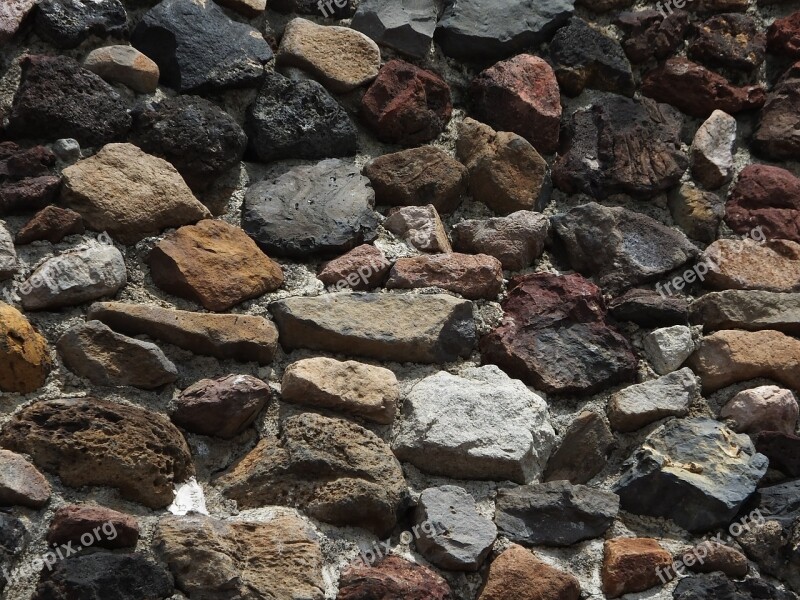 Stones Wall Texture Background Rough