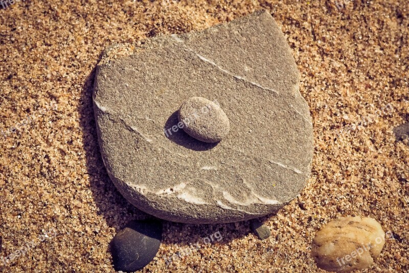 Beach Stone Sand Pebble Structures