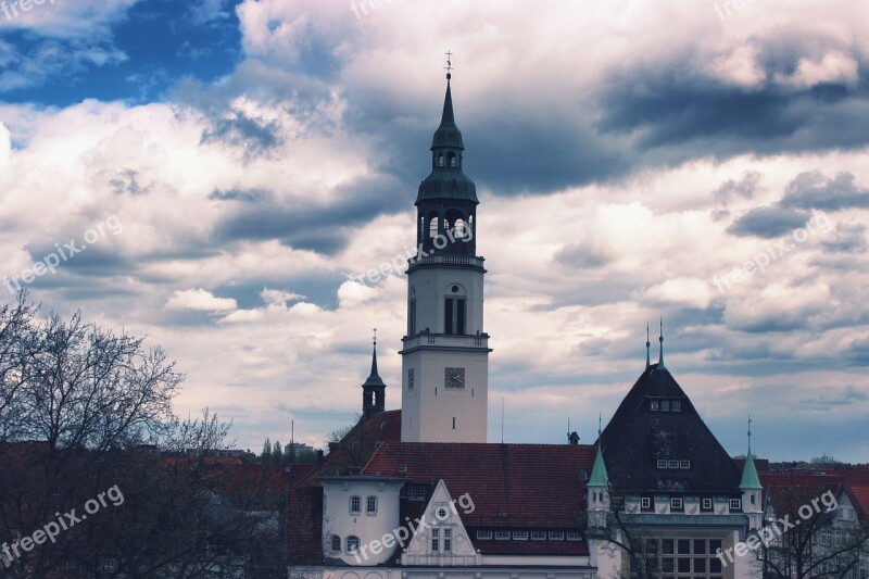 Sky Clouds Church Steeple Moody